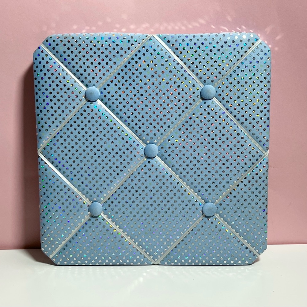 Vintage Y2K 2000s 90s rainbow sparkle polka dot memo board